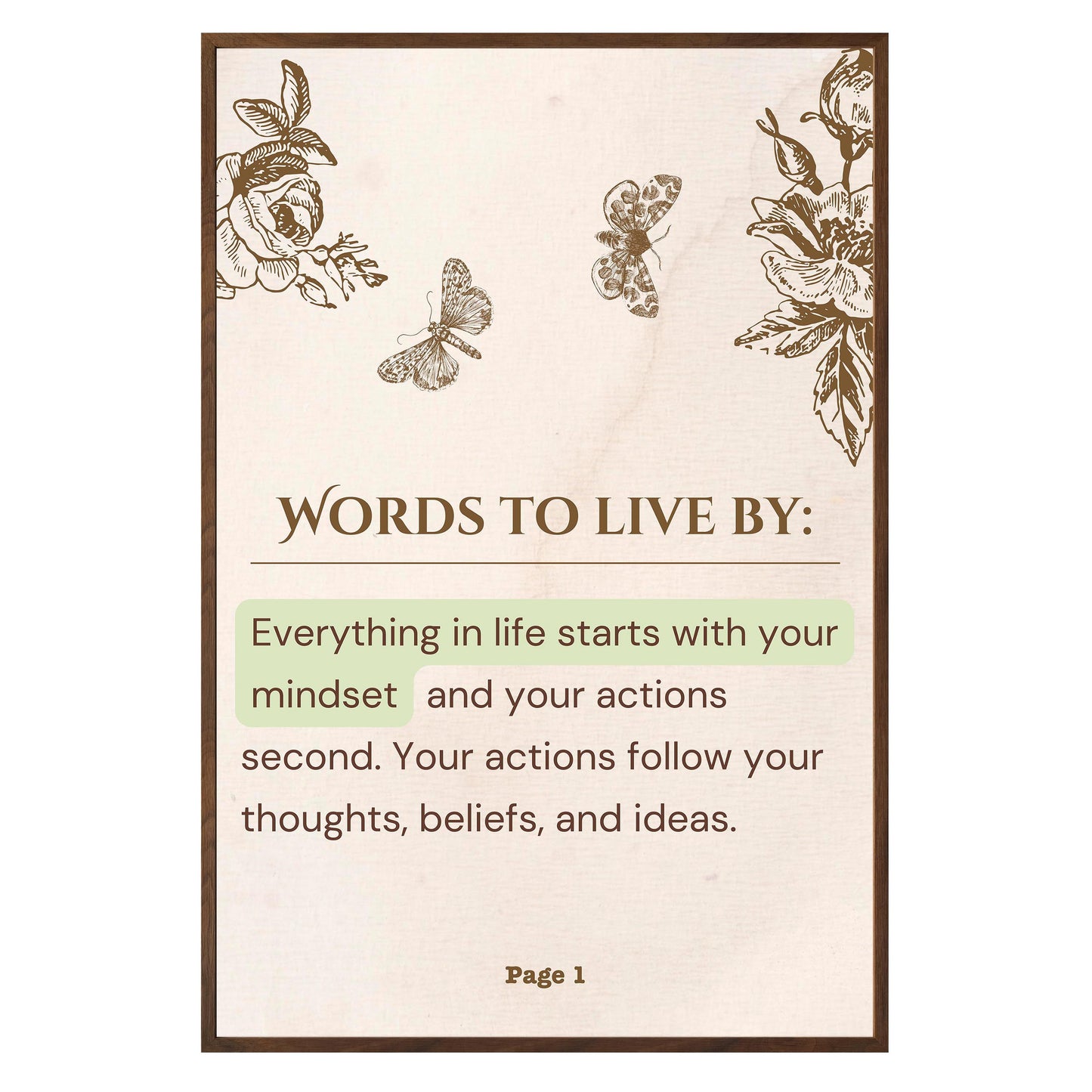 Words to Live By - Framed Print - Masterpiece Print