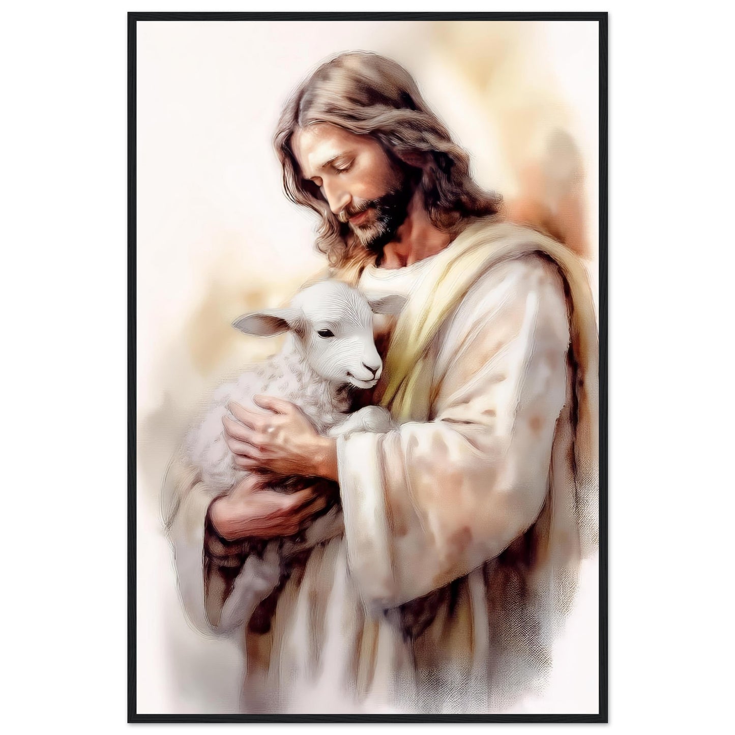 Loving Shepherd Framed Print - Masterpiece Print