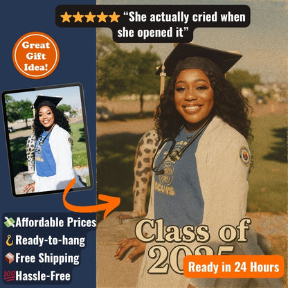 Personalized Graduation Portrait – Canvas
