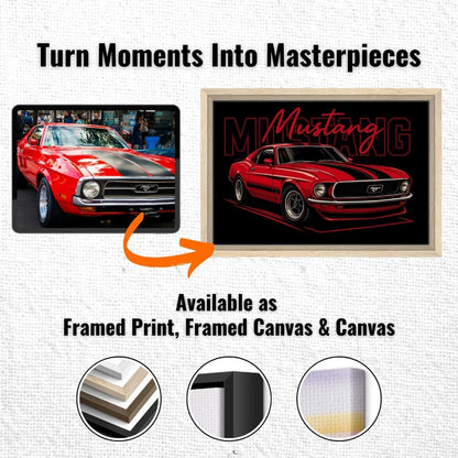 Personalized Car Portrait – Framed Canvas