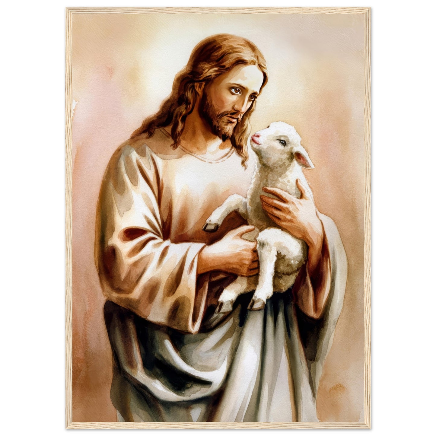 Gentle Shepherd Framed Print - Masterpiece Print