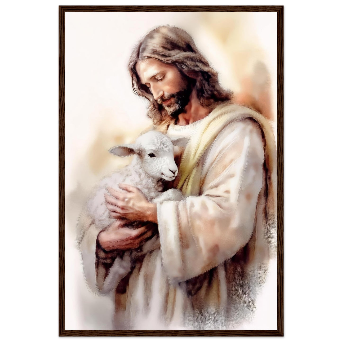 Loving Shepherd Framed Print - Masterpiece Print