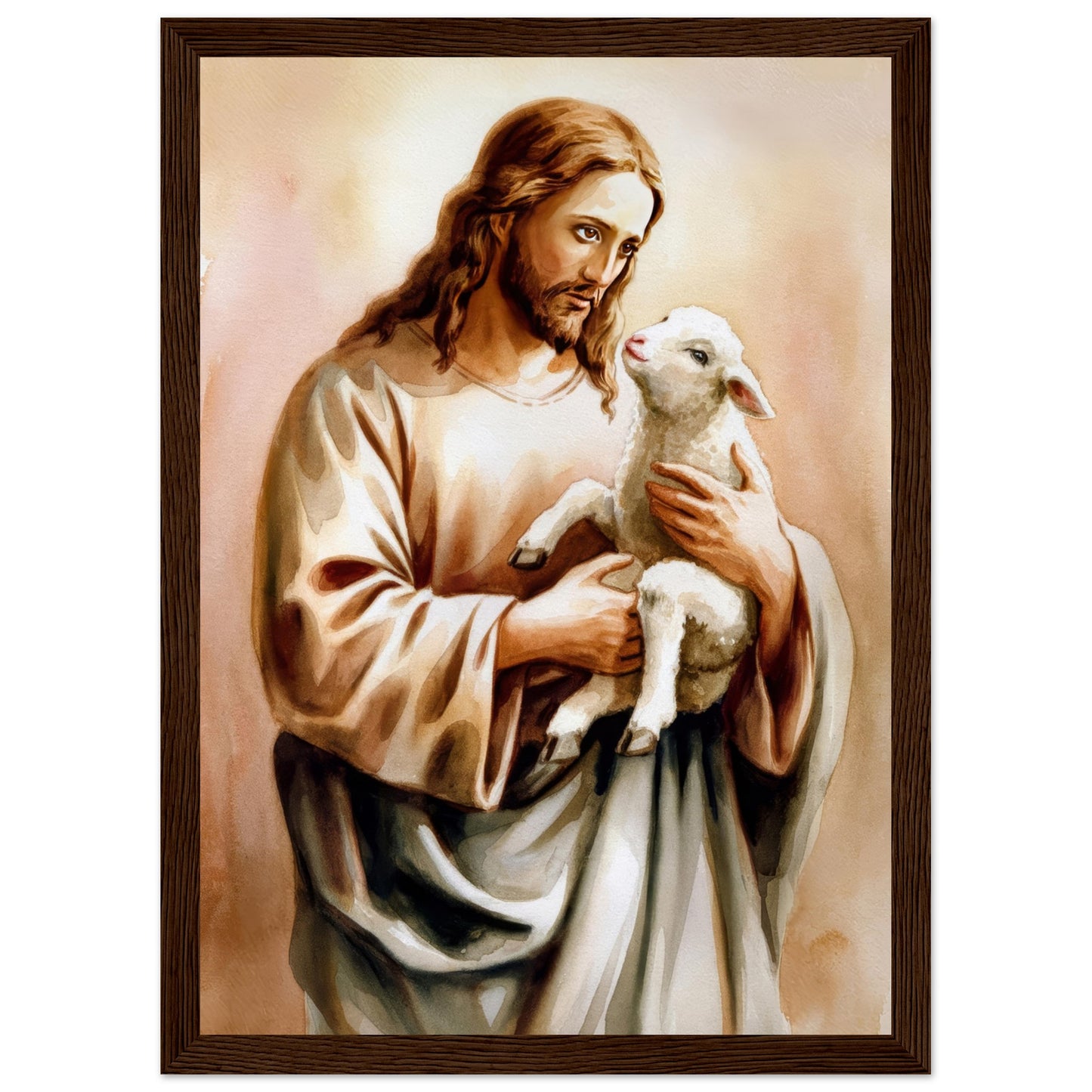 Gentle Shepherd Framed Print - Masterpiece Print