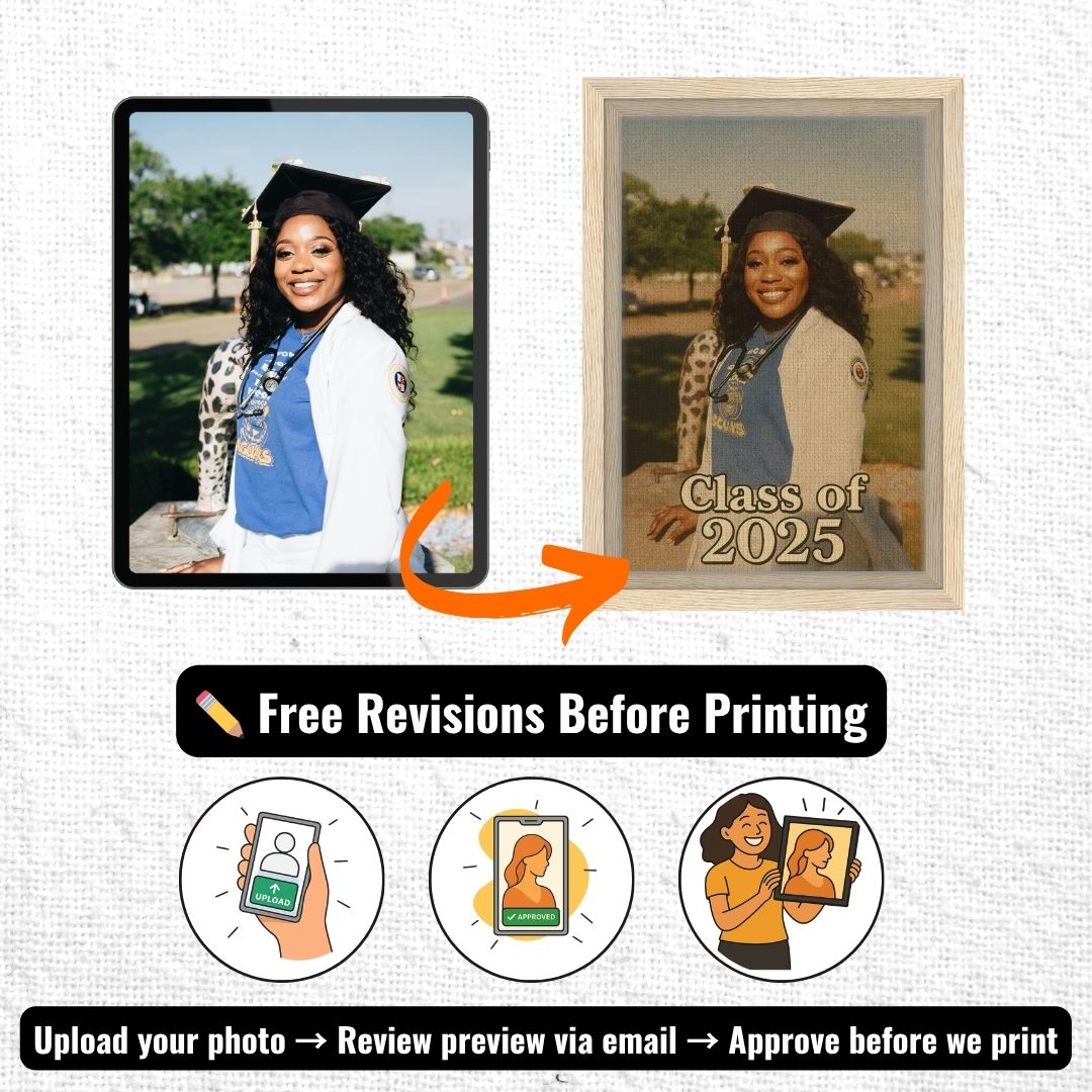 Personalized Graduation Portrait – Canvas