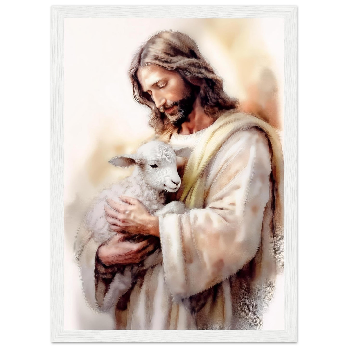 Loving Shepherd Framed Print - Masterpiece Print