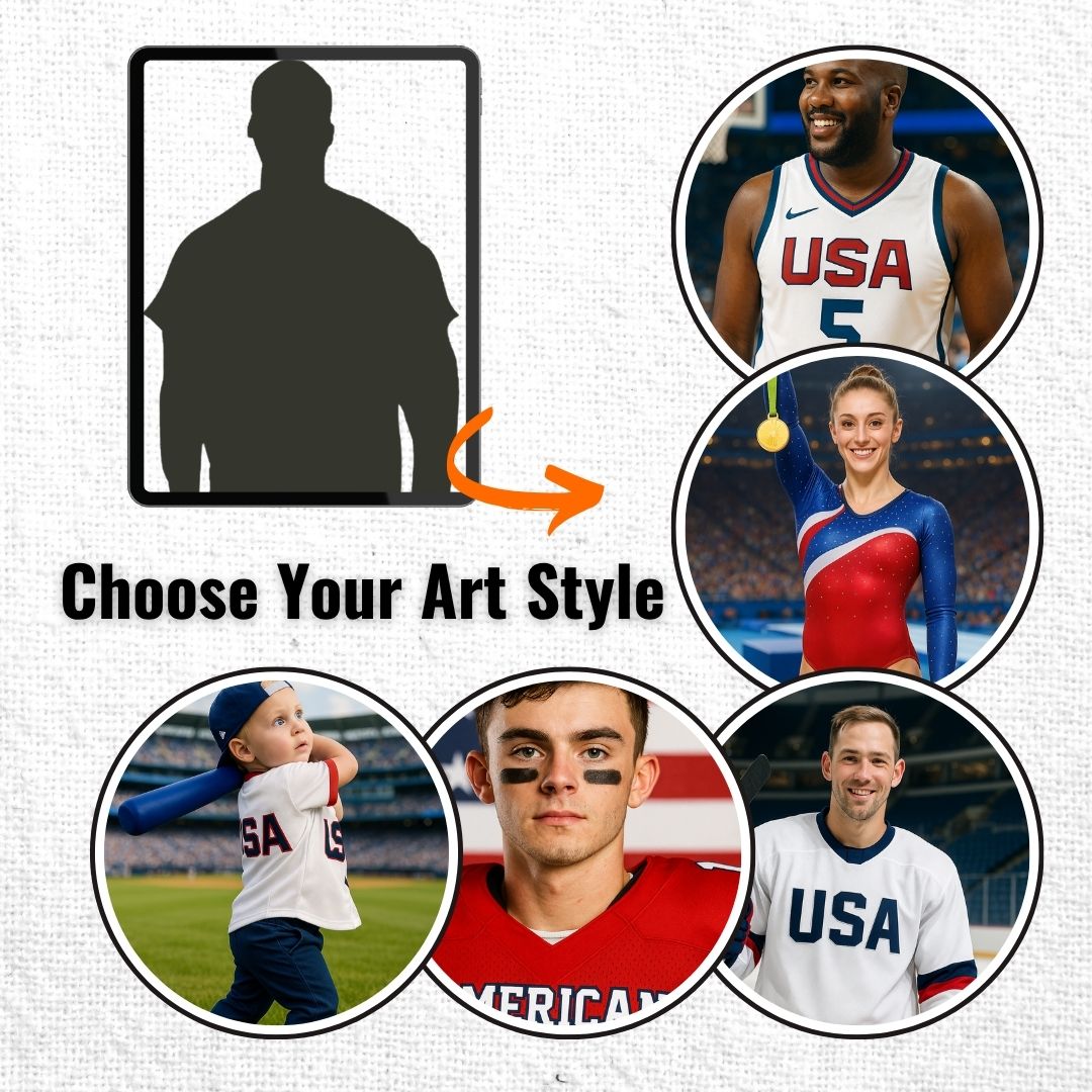 Personalized Sports Portrait – Framed Print