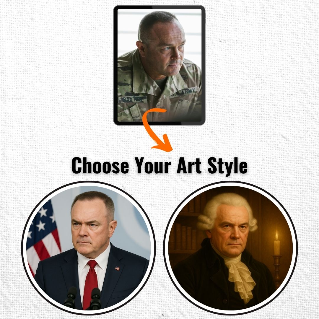 Personalized U.S. President Portrait – Framed Canvas