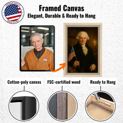 Personalized U.S. President Portrait – Framed Canvas