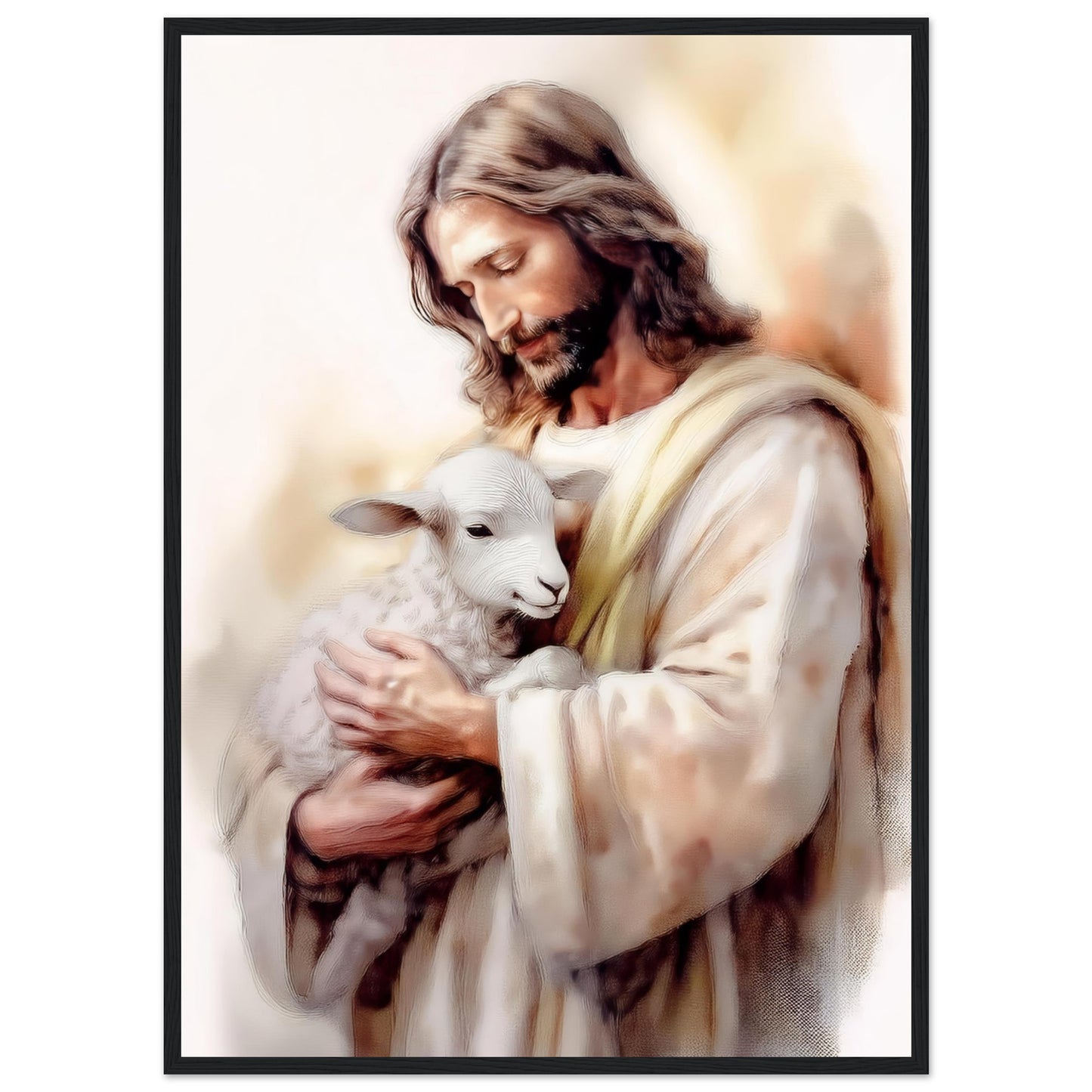 Loving Shepherd Framed Print - Masterpiece Print