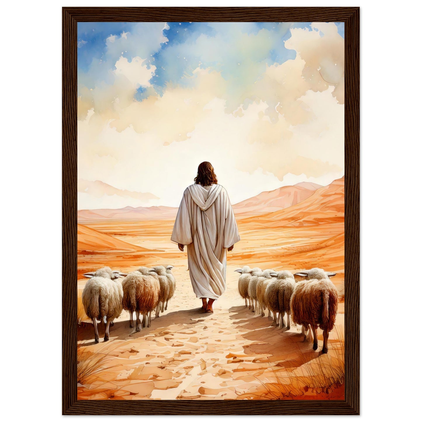 Desert Shepherd Framed Print - Masterpiece Print