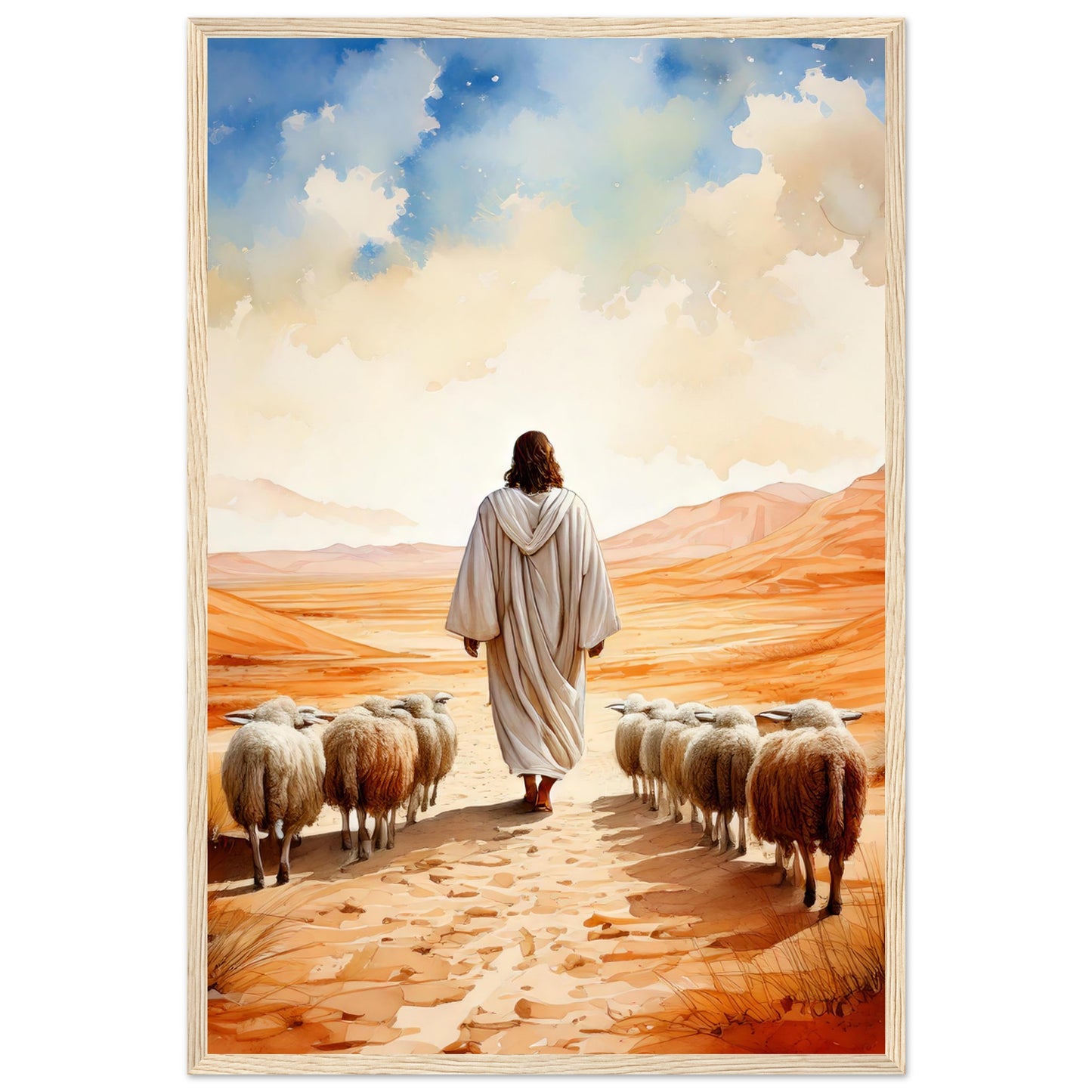 Desert Shepherd Framed Print - Masterpiece Print