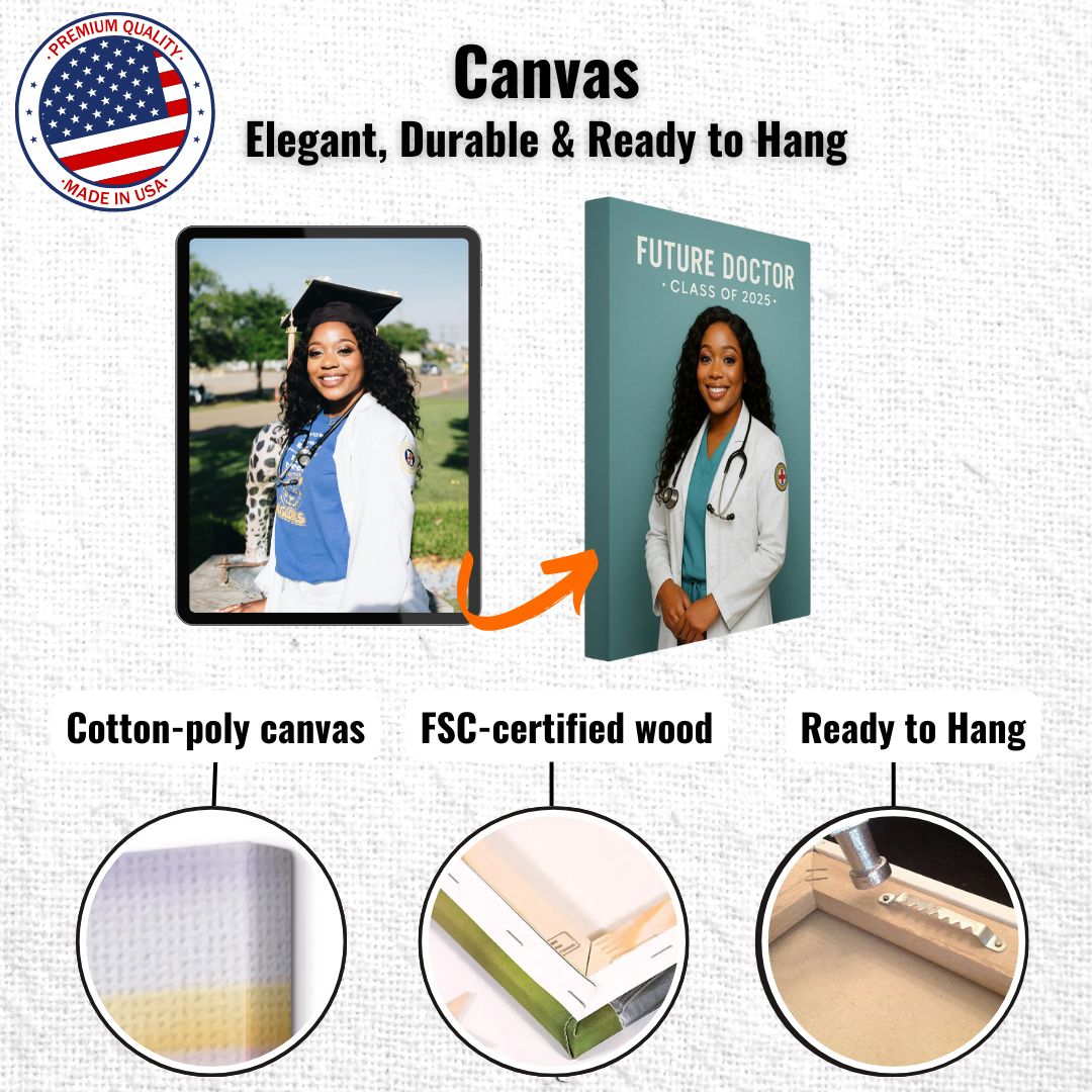 Personalized Graduation Portrait – Canvas