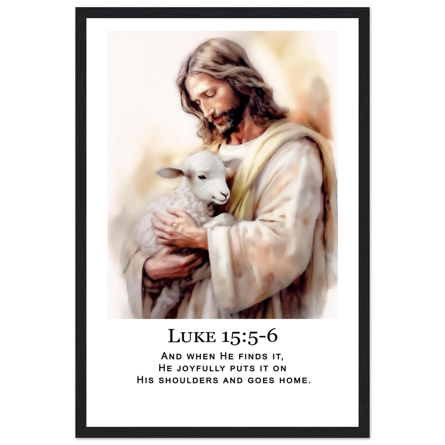 Loving Shepherd Framed Print - Masterpiece Print