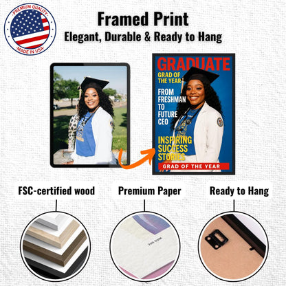 Personalized Graduation Portrait – Framed Print