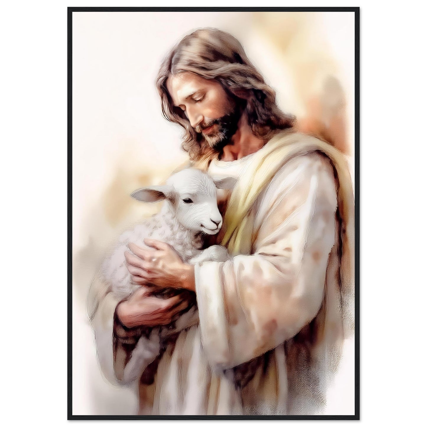 Loving Shepherd Framed Print - Masterpiece Print