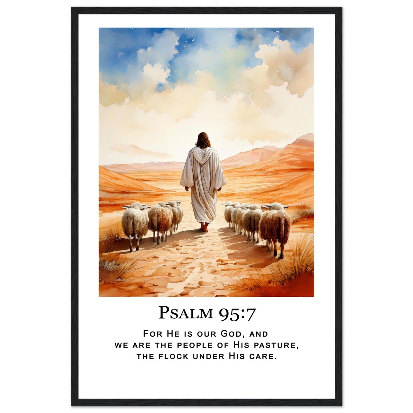 Desert Shepherd Framed Print - Masterpiece Print