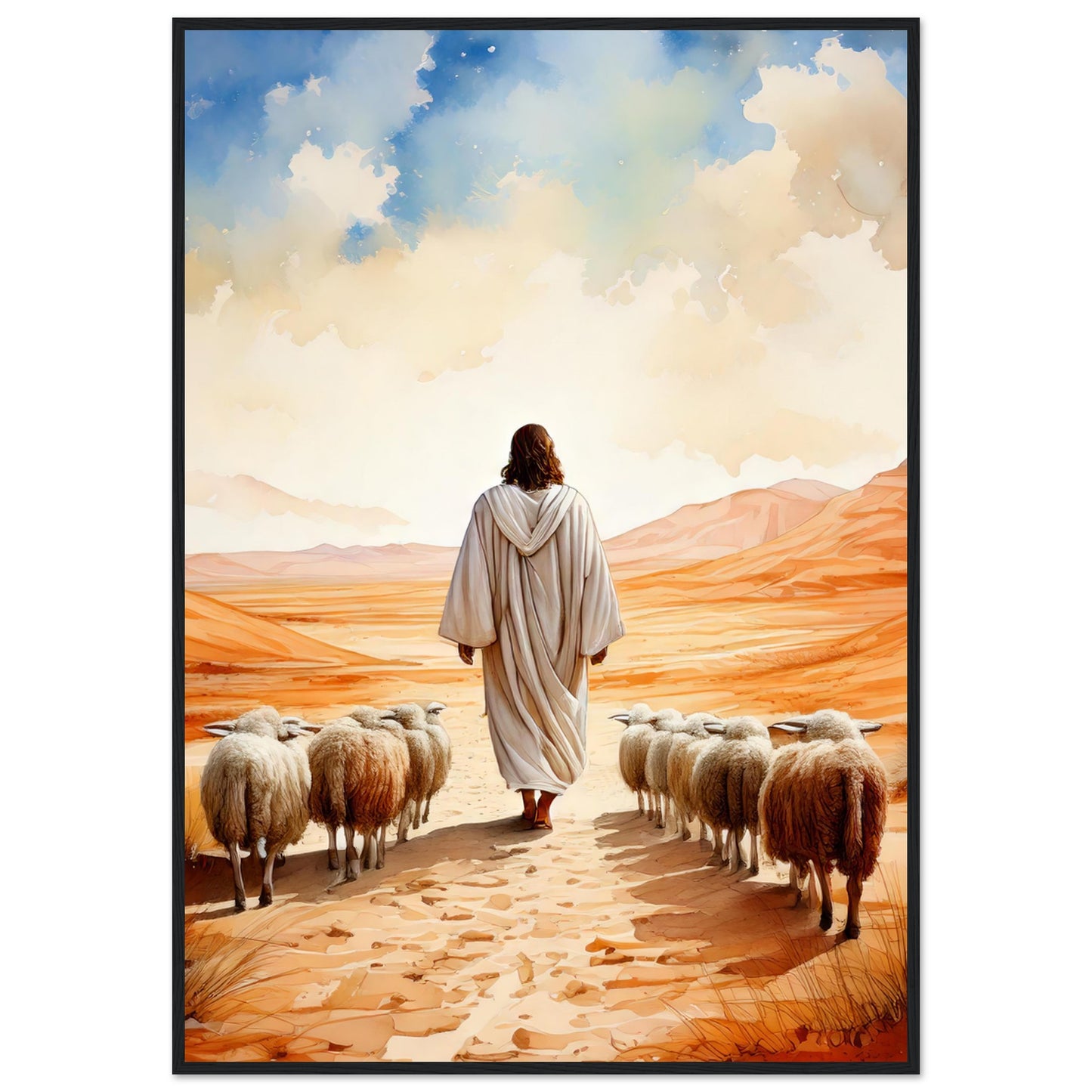 Desert Shepherd Framed Print - Masterpiece Print