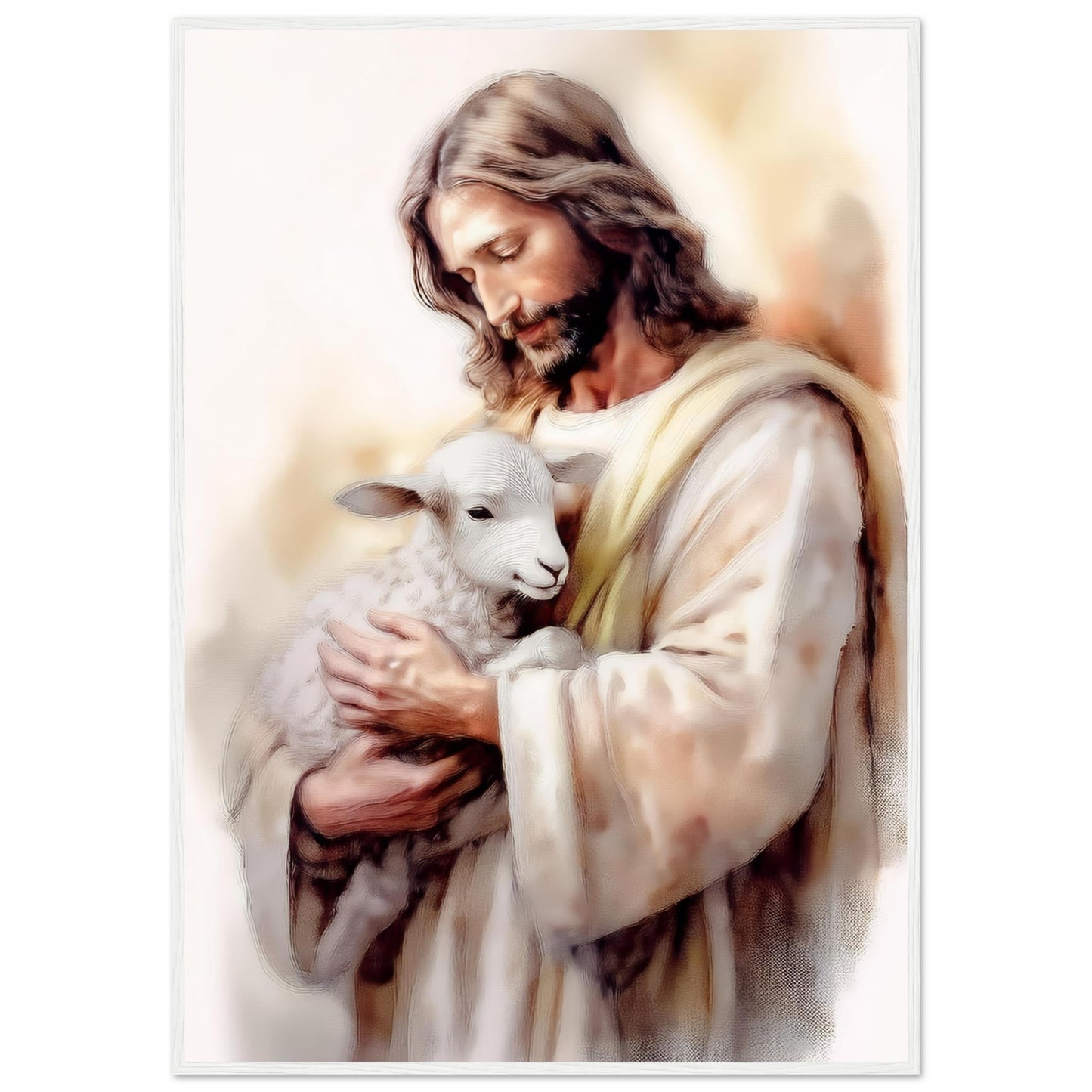 Loving Shepherd Framed Print - Masterpiece Print