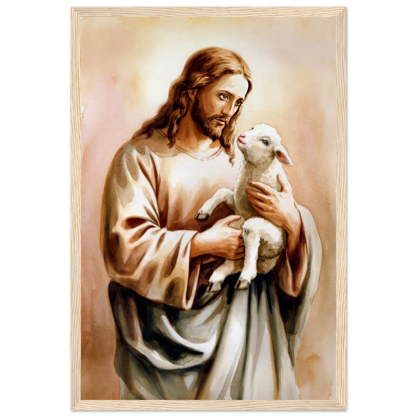 Gentle Shepherd Framed Print - Masterpiece Print