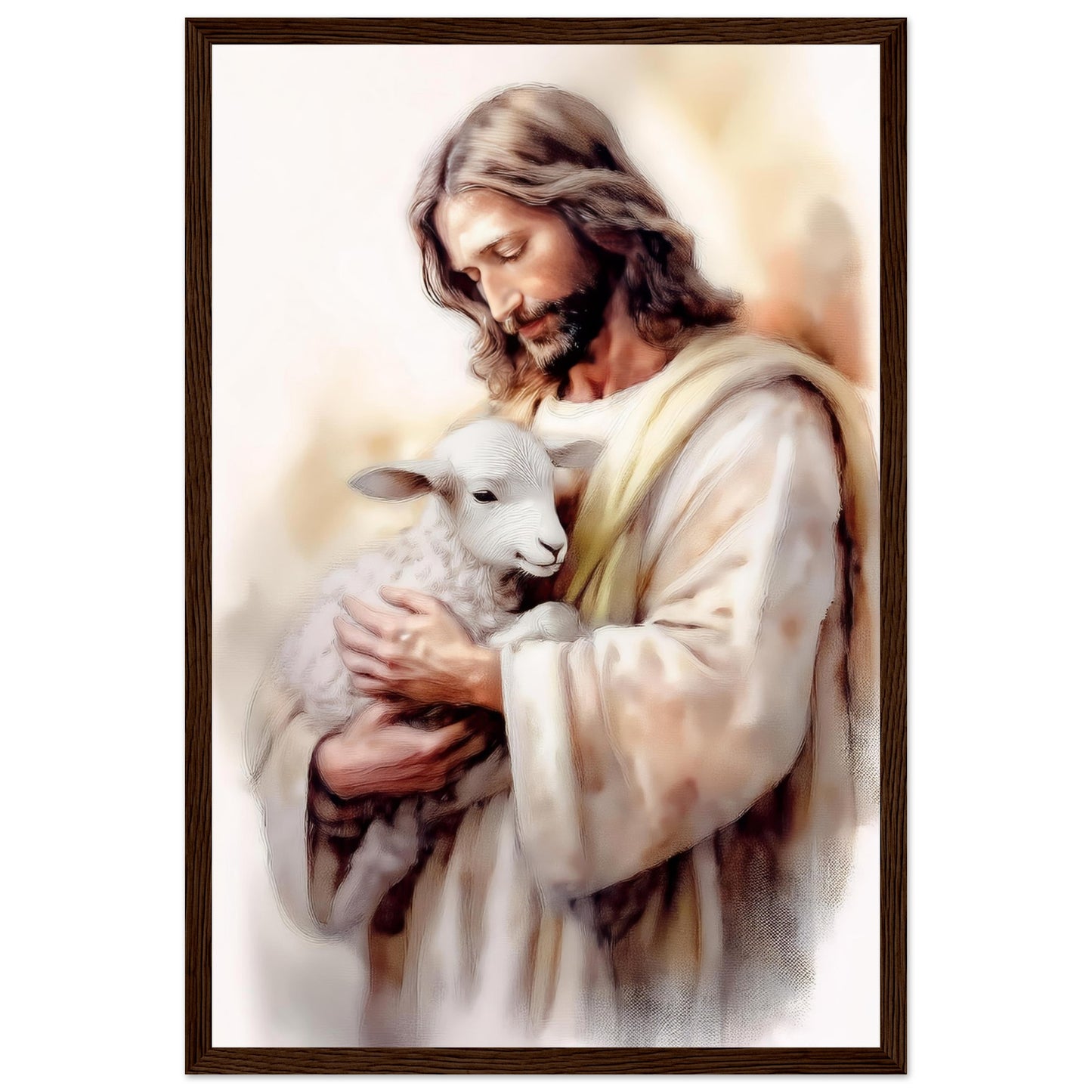 Loving Shepherd Framed Print - Masterpiece Print