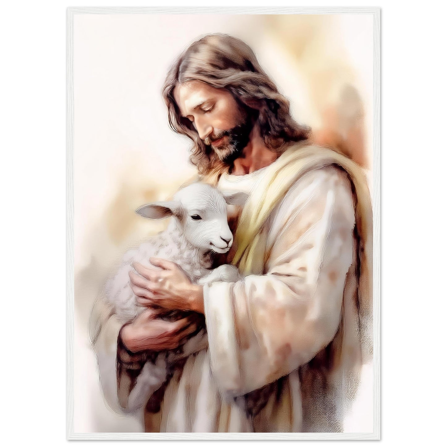 Loving Shepherd Framed Print - Masterpiece Print