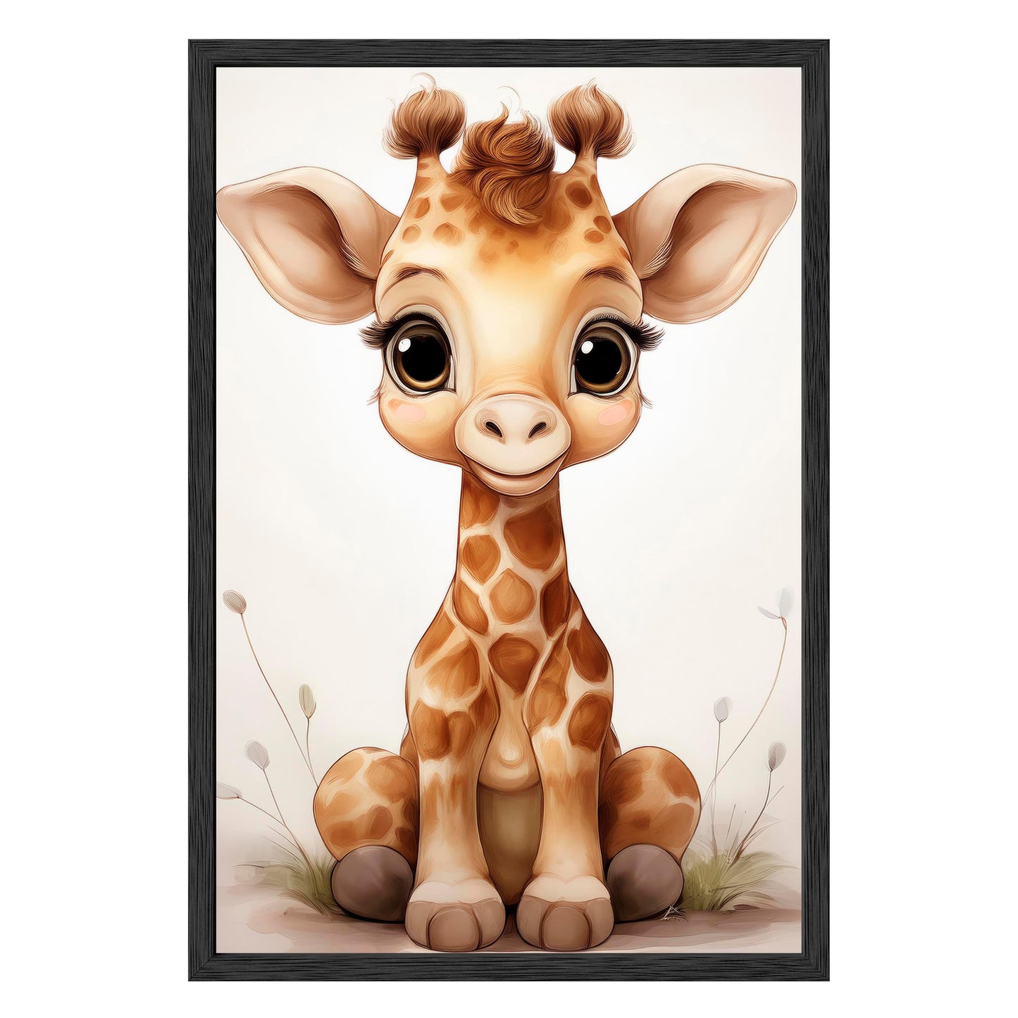 Adorable Giraffe Framed Print