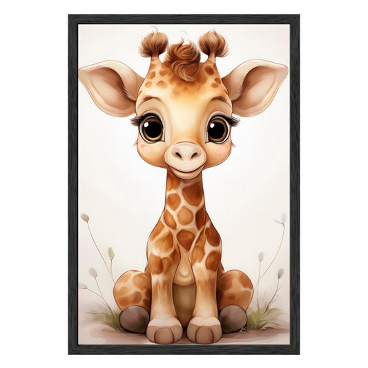 Adorable Giraffe Framed Print