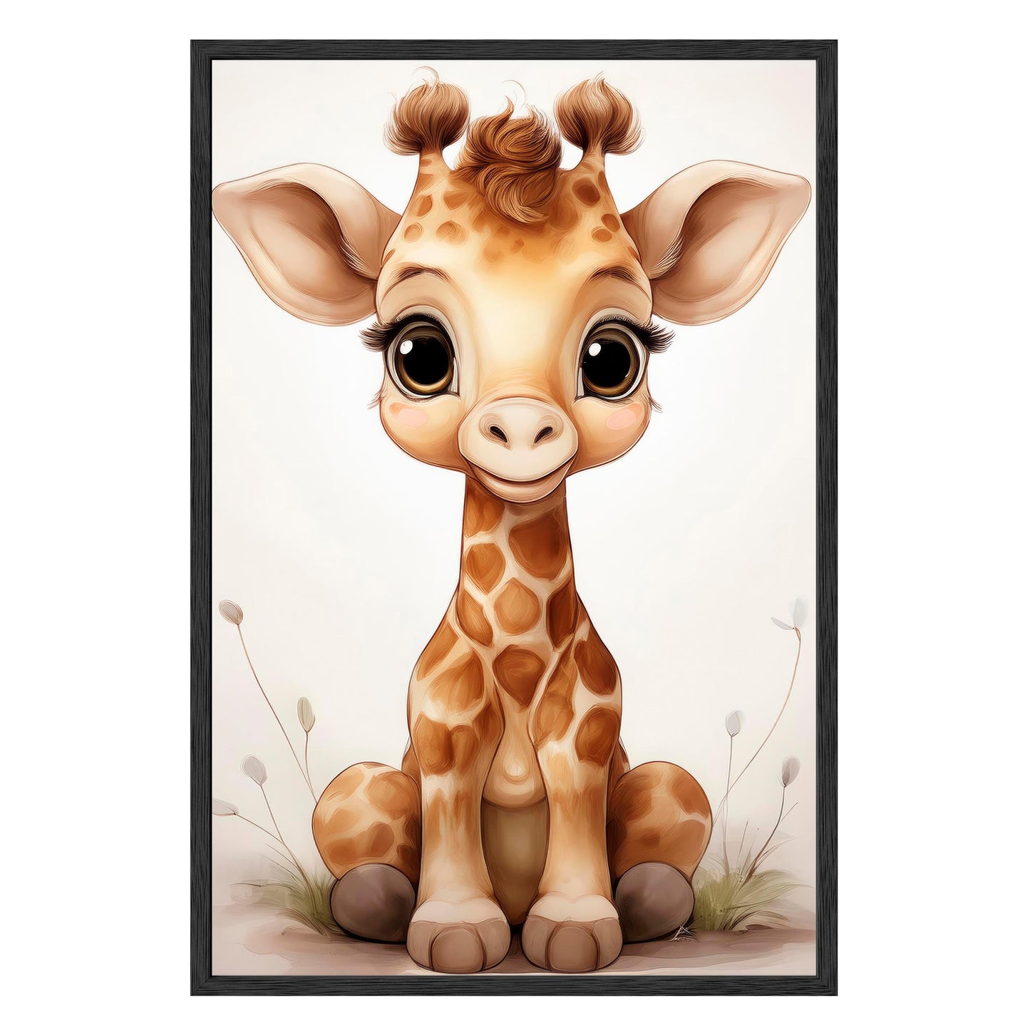 Adorable Giraffe Framed Print