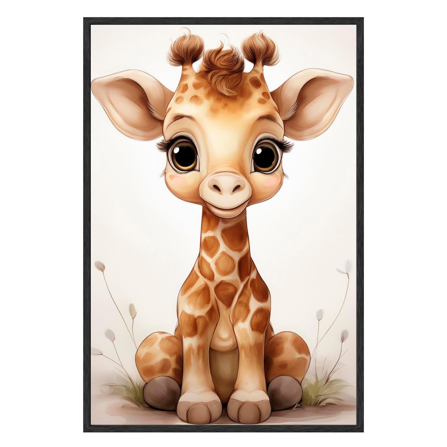 Adorable Giraffe Framed Print