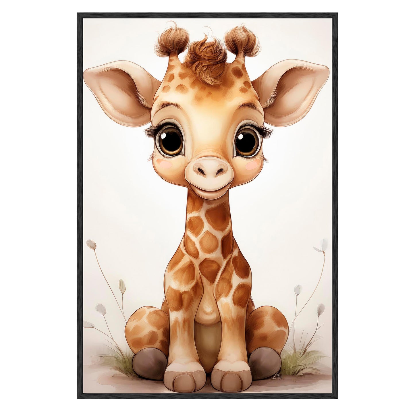 Adorable Giraffe Framed Print