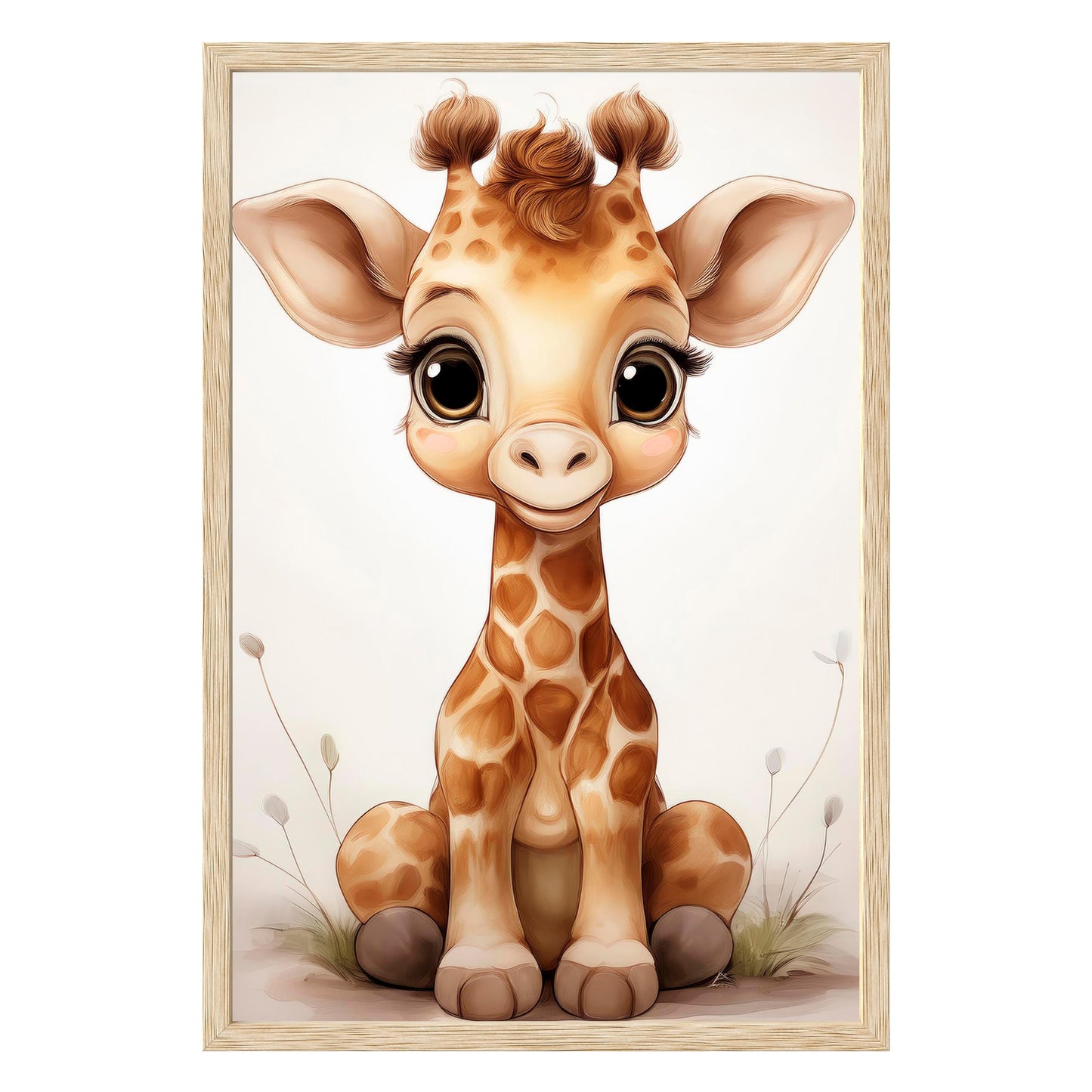 Adorable Giraffe Framed Print