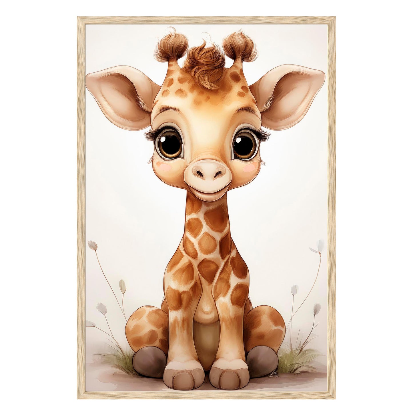 Adorable Giraffe Framed Print
