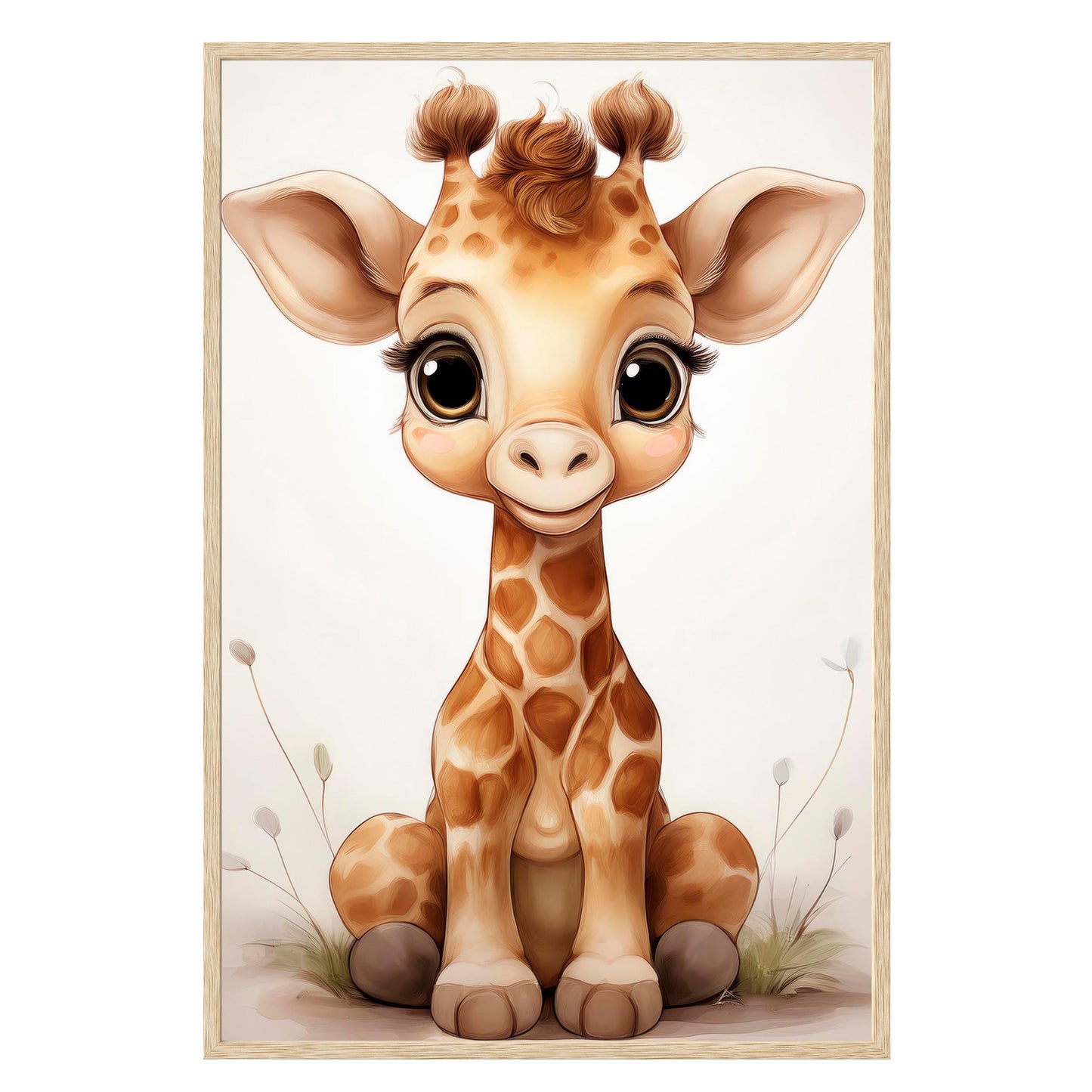 Adorable Giraffe Framed Print