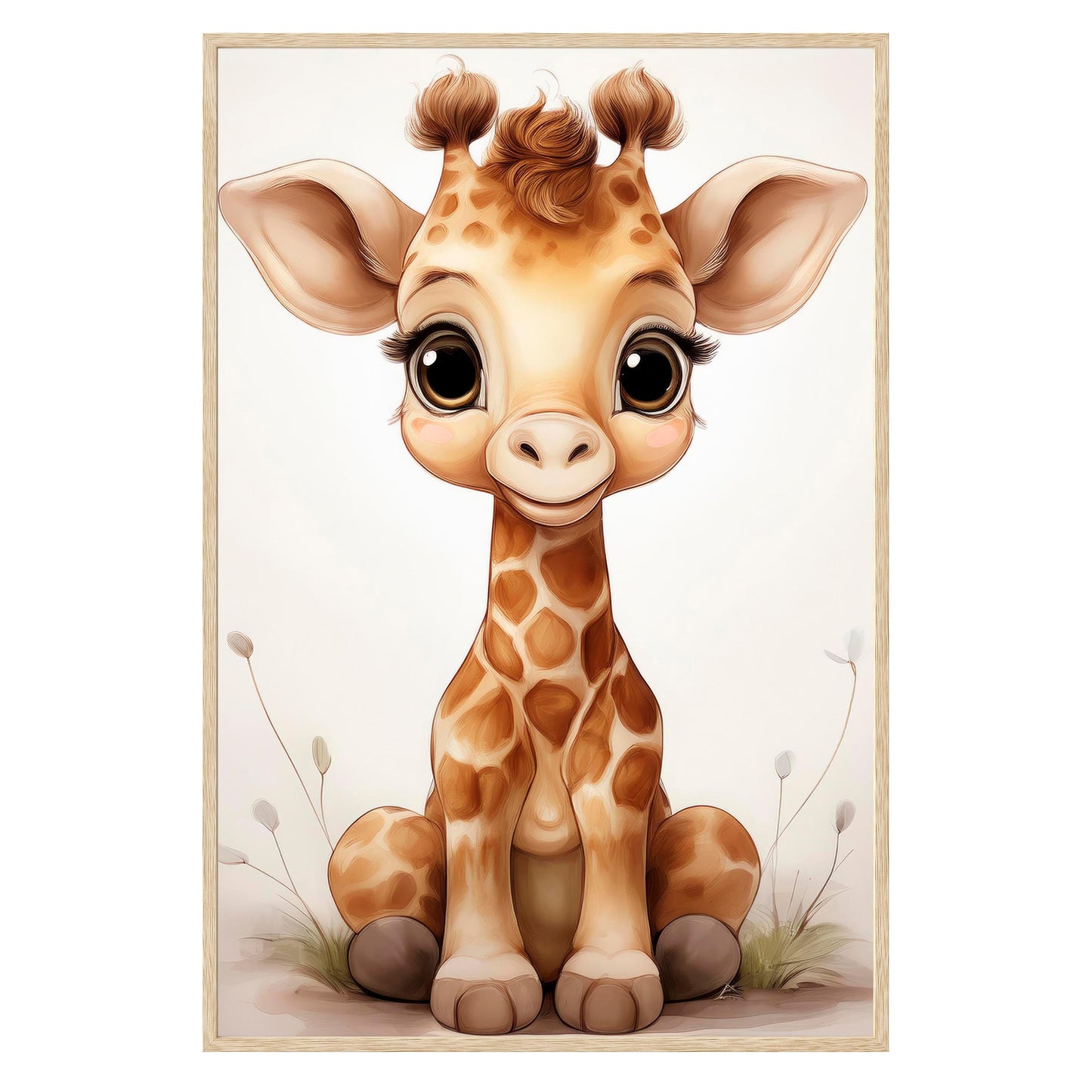 Adorable Giraffe Framed Print