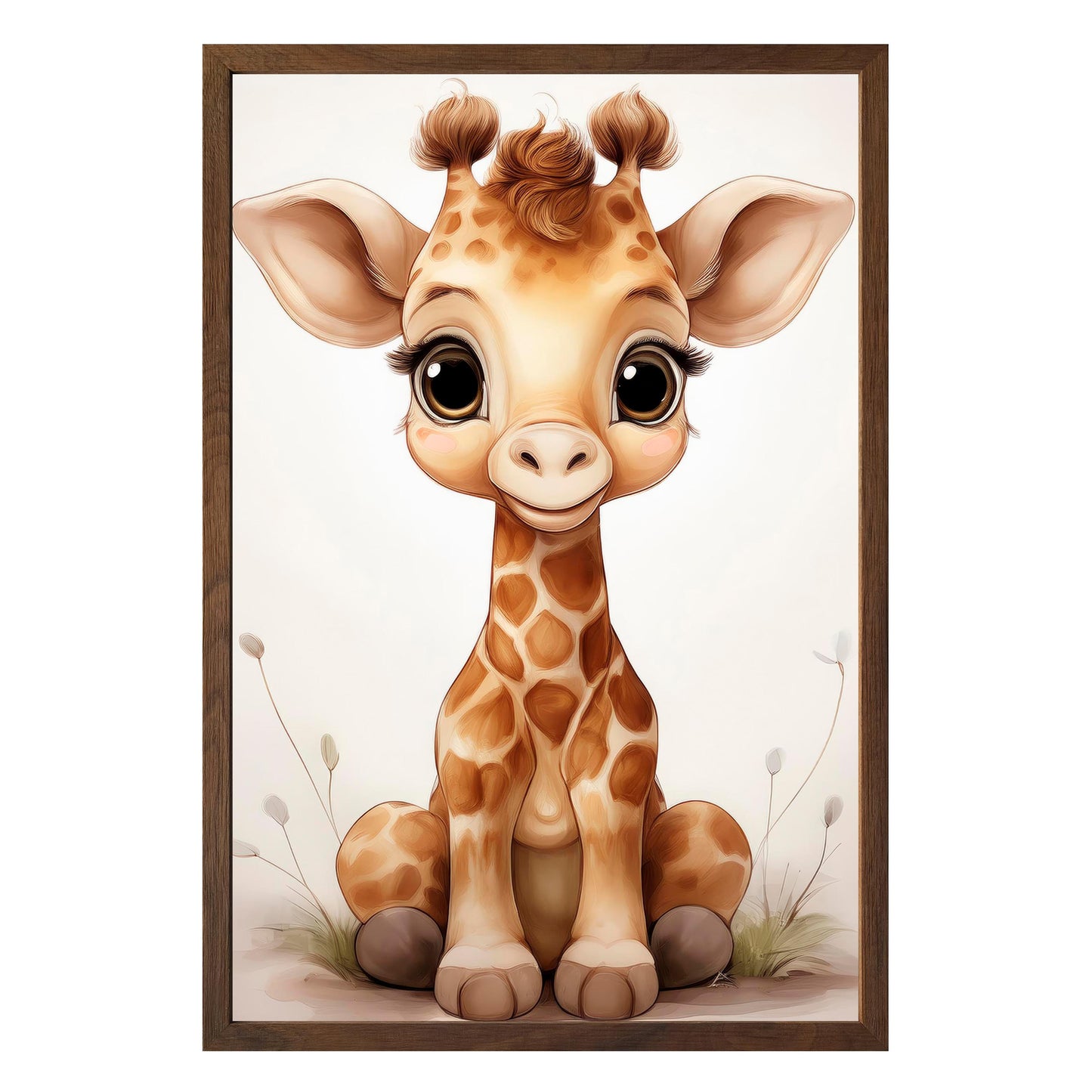 Adorable Giraffe Framed Print