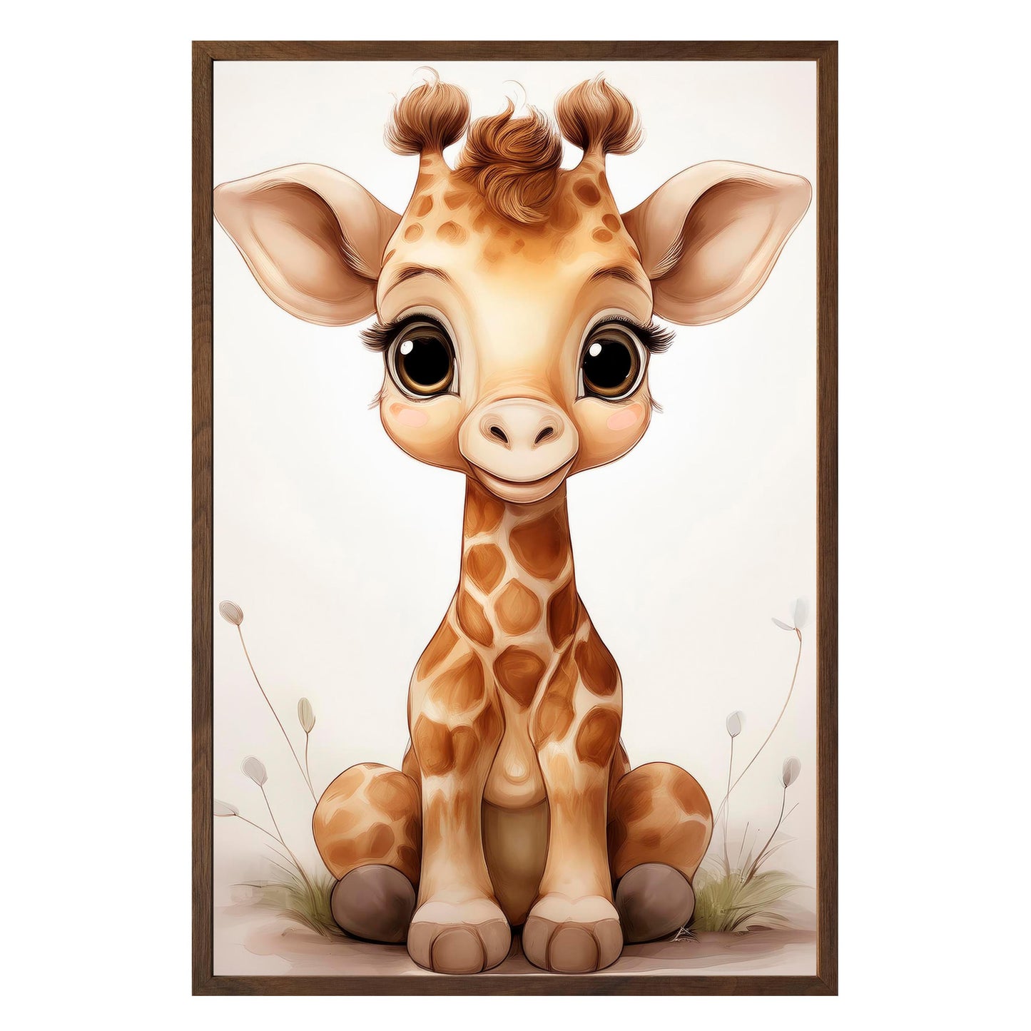Adorable Giraffe Framed Print