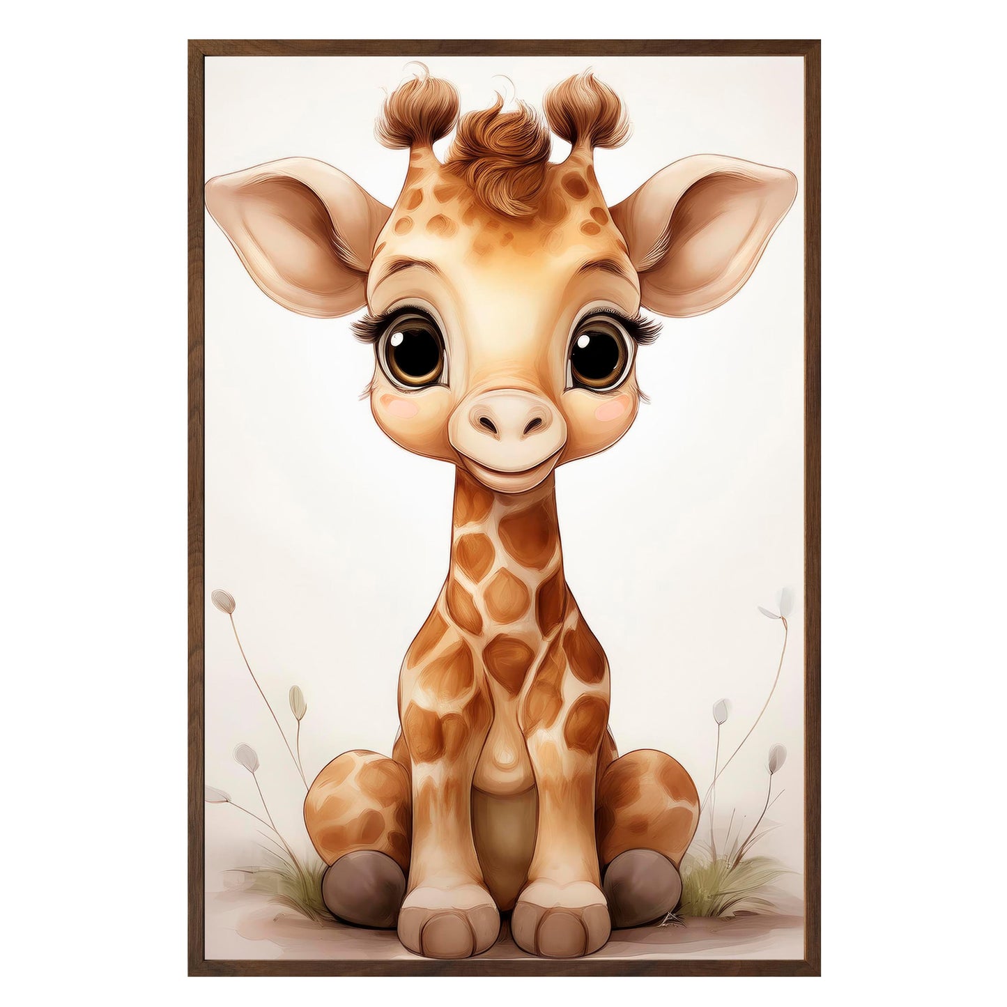 Adorable Giraffe Framed Print
