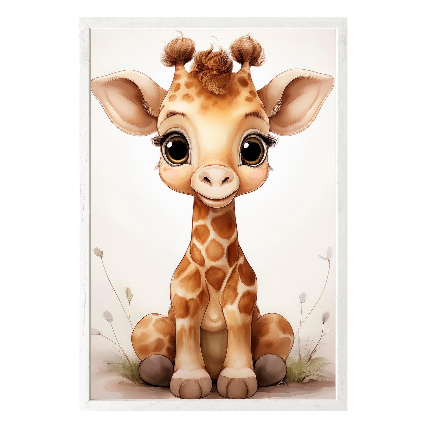 Adorable Giraffe Framed Print