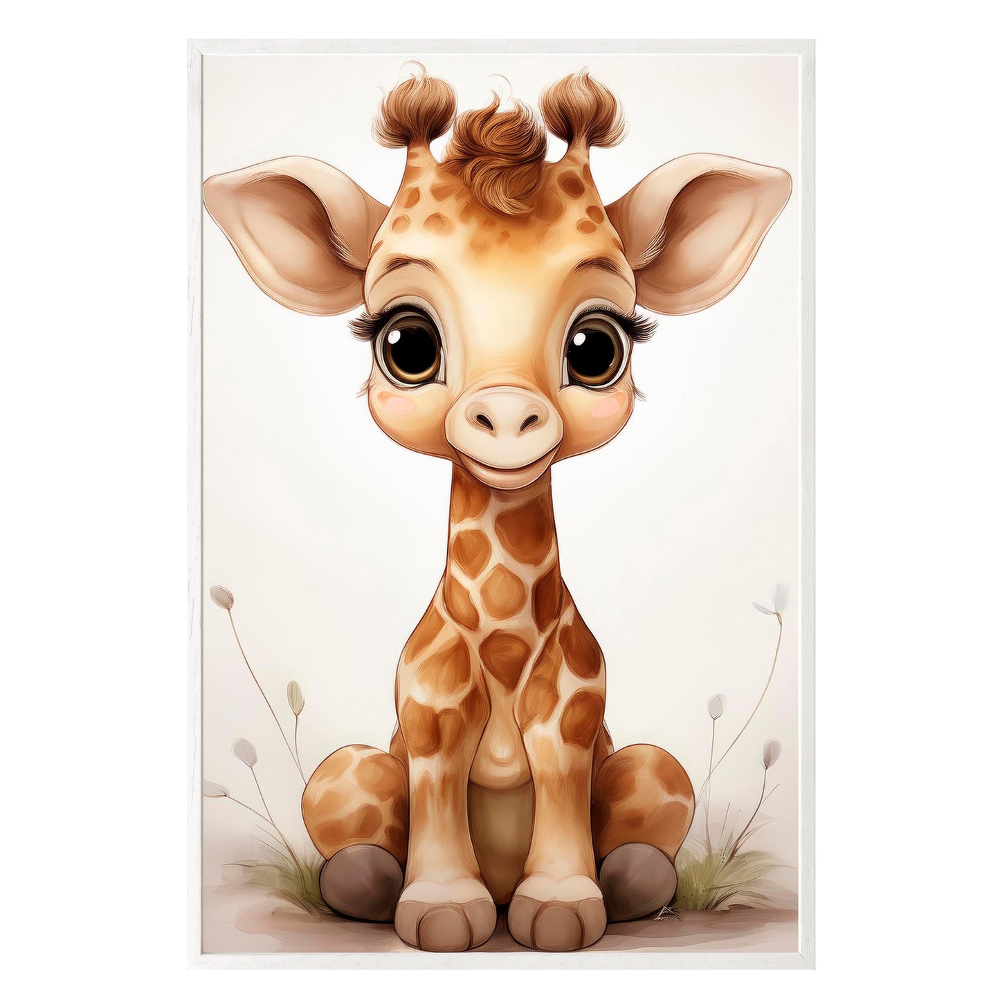 Adorable Giraffe Framed Print
