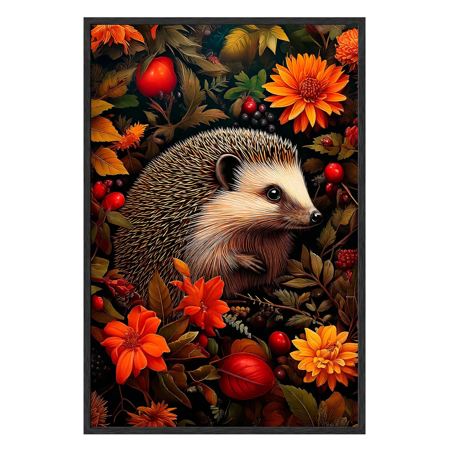 Autumn Hedgehog Framed Print