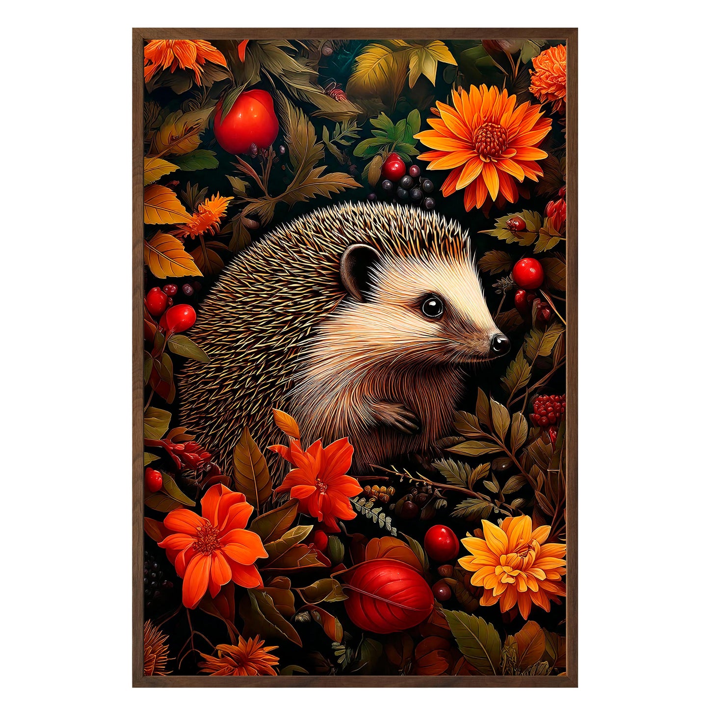 Autumn Hedgehog Framed Print