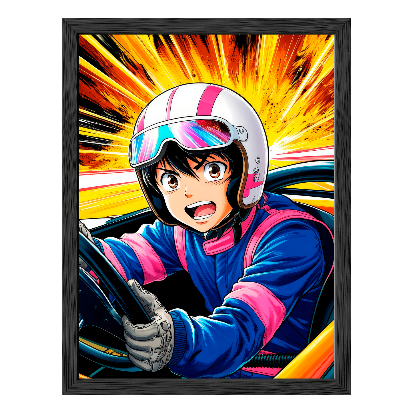 Blazing Racer Framed Print