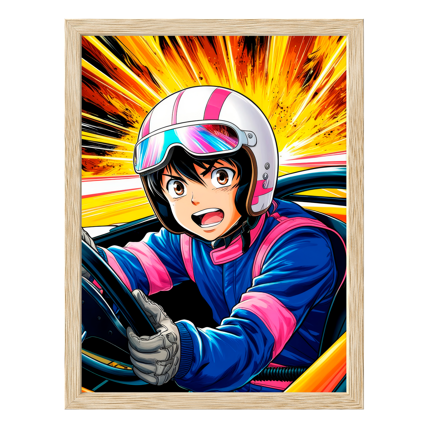 Blazing Racer Framed Print