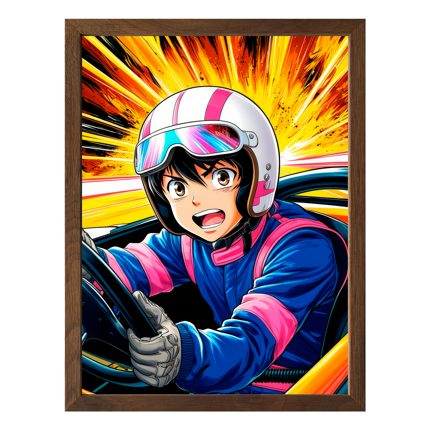 Blazing Racer Framed Print