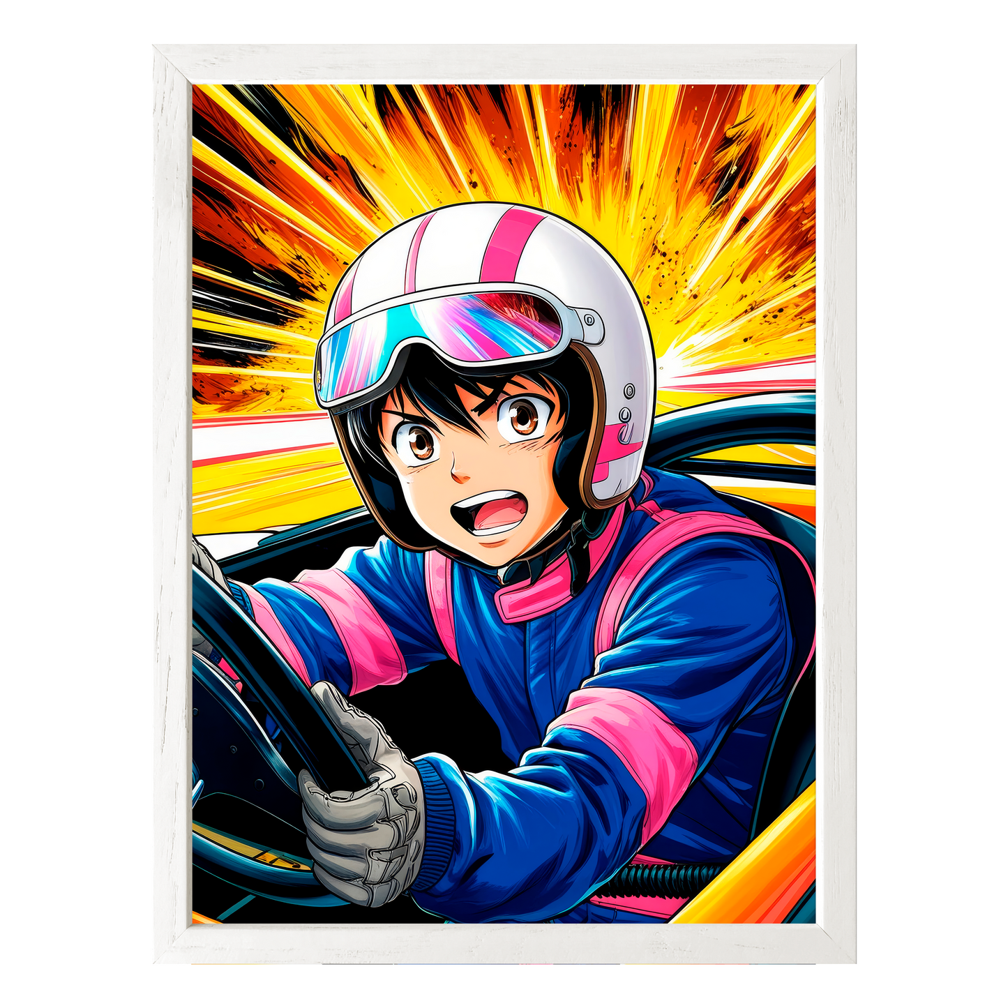 Blazing Racer Framed Print