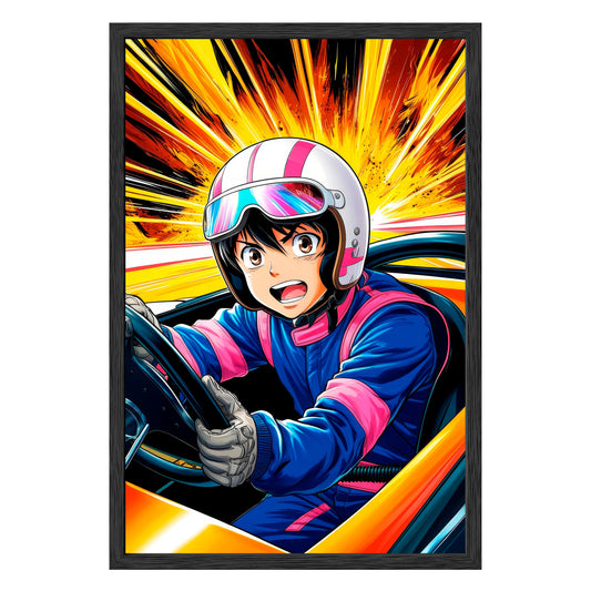 Blazing Racer Framed Print