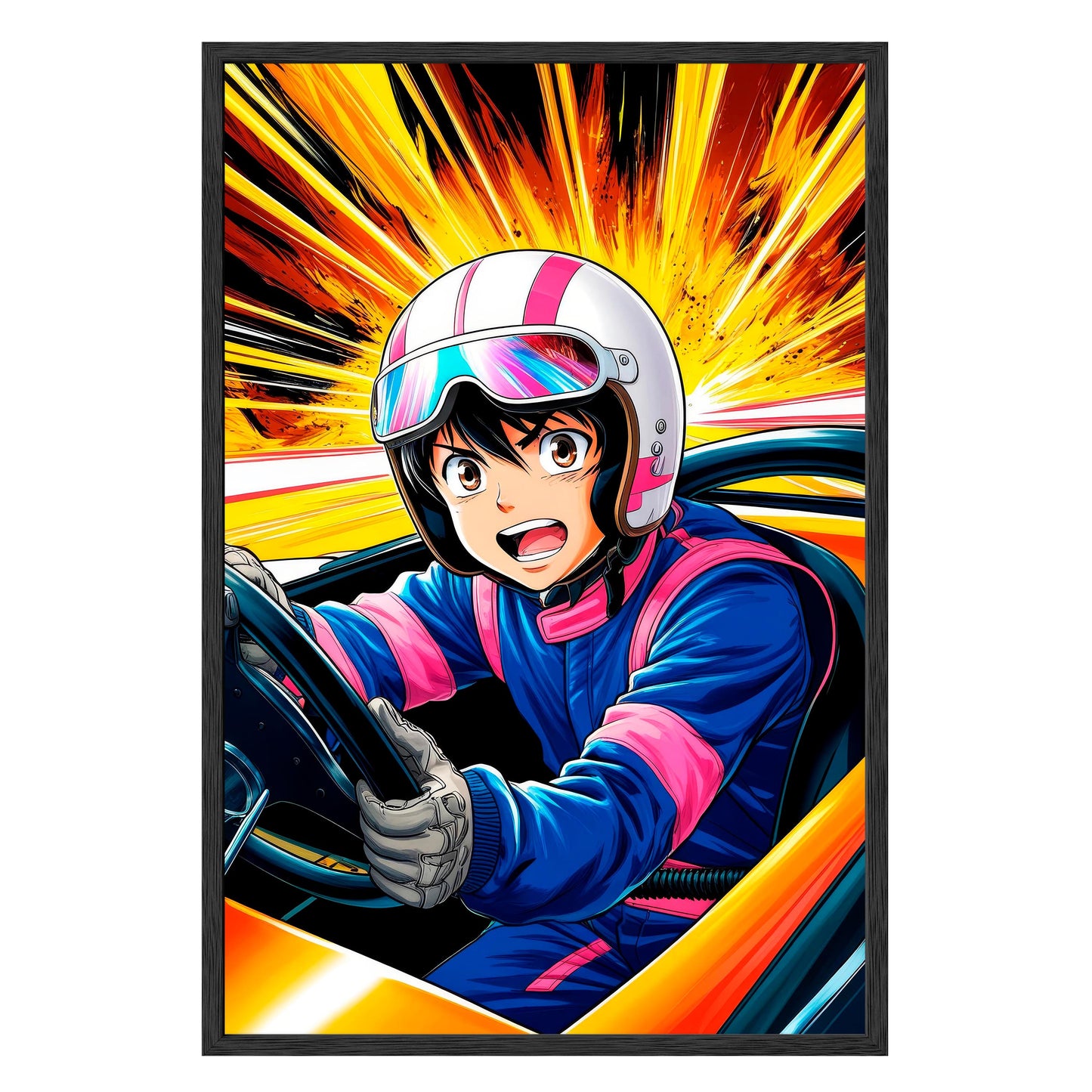 Blazing Racer Framed Print