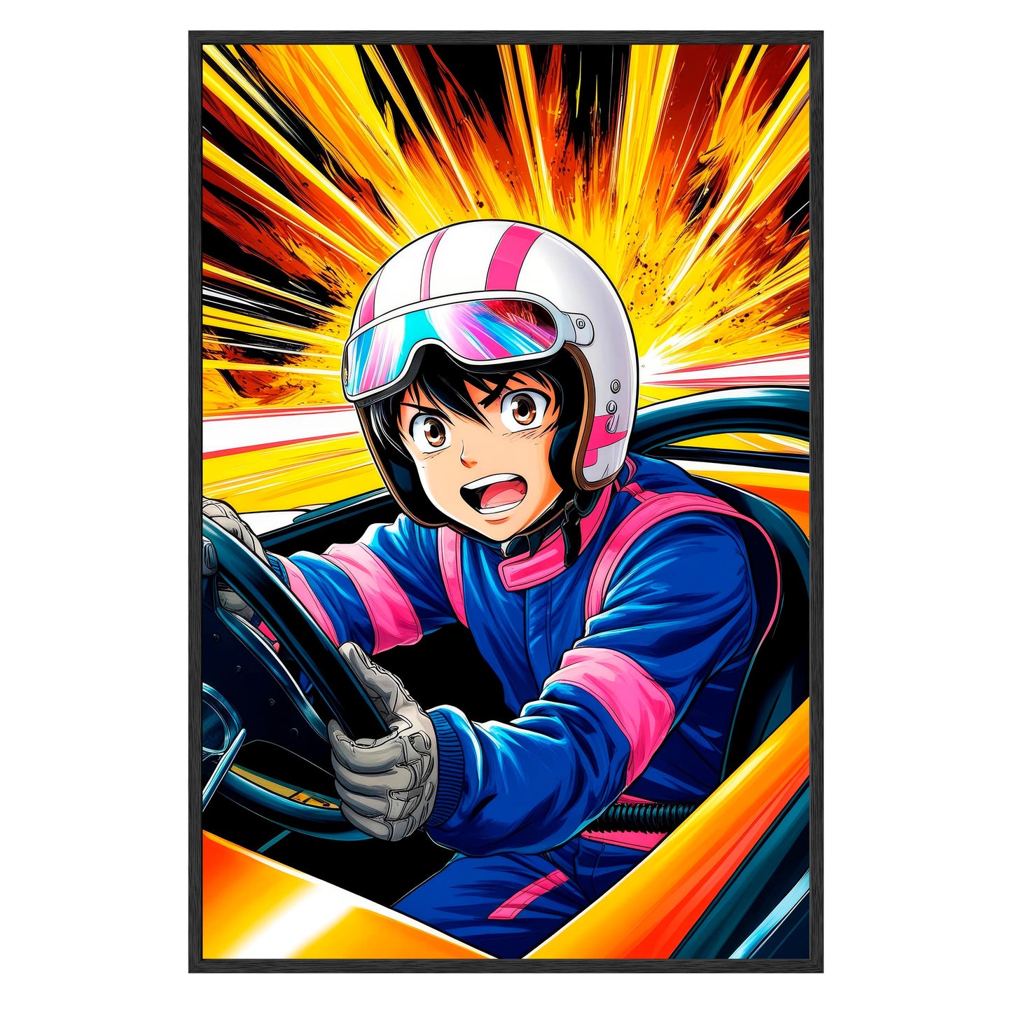 Blazing Racer Framed Print