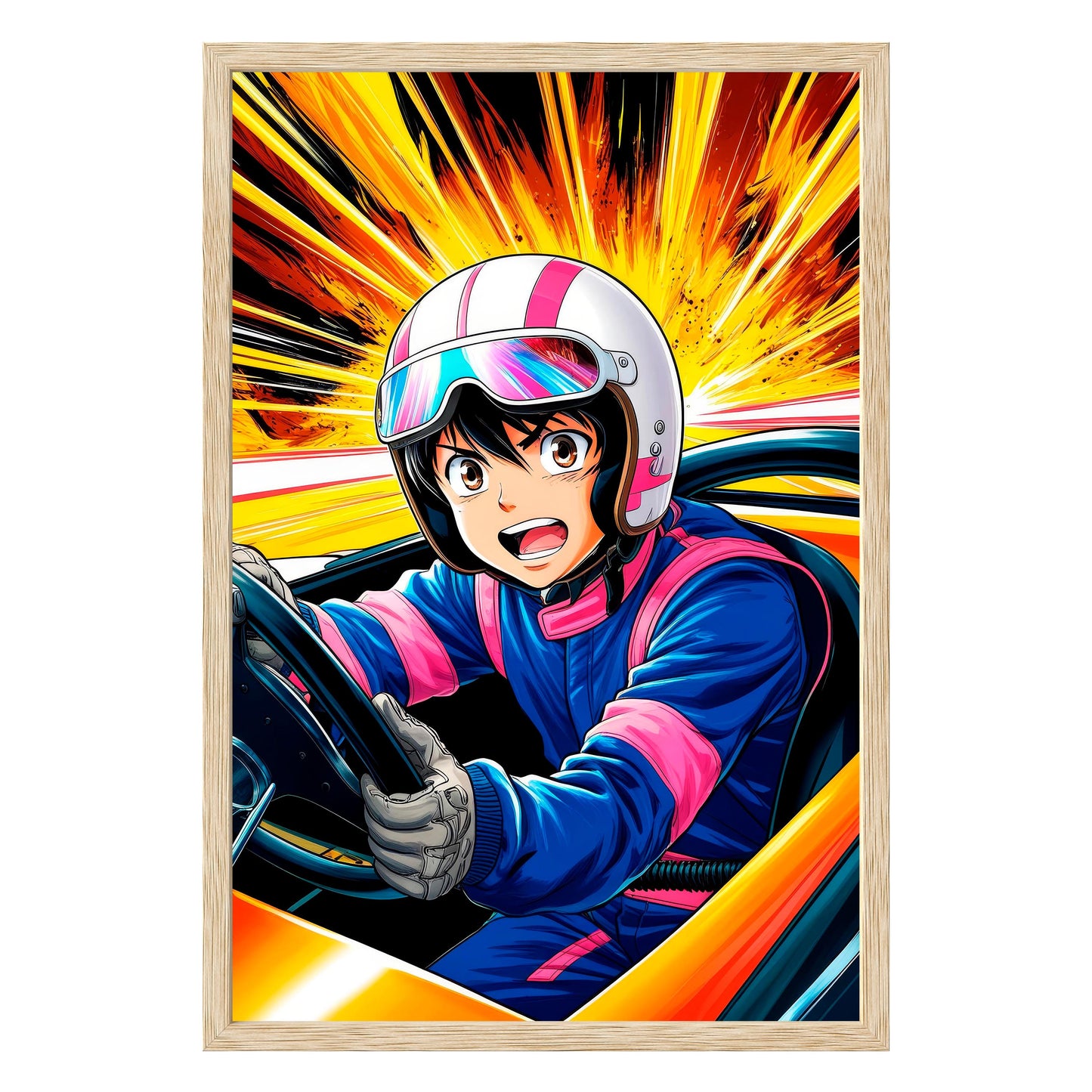 Blazing Racer Framed Print