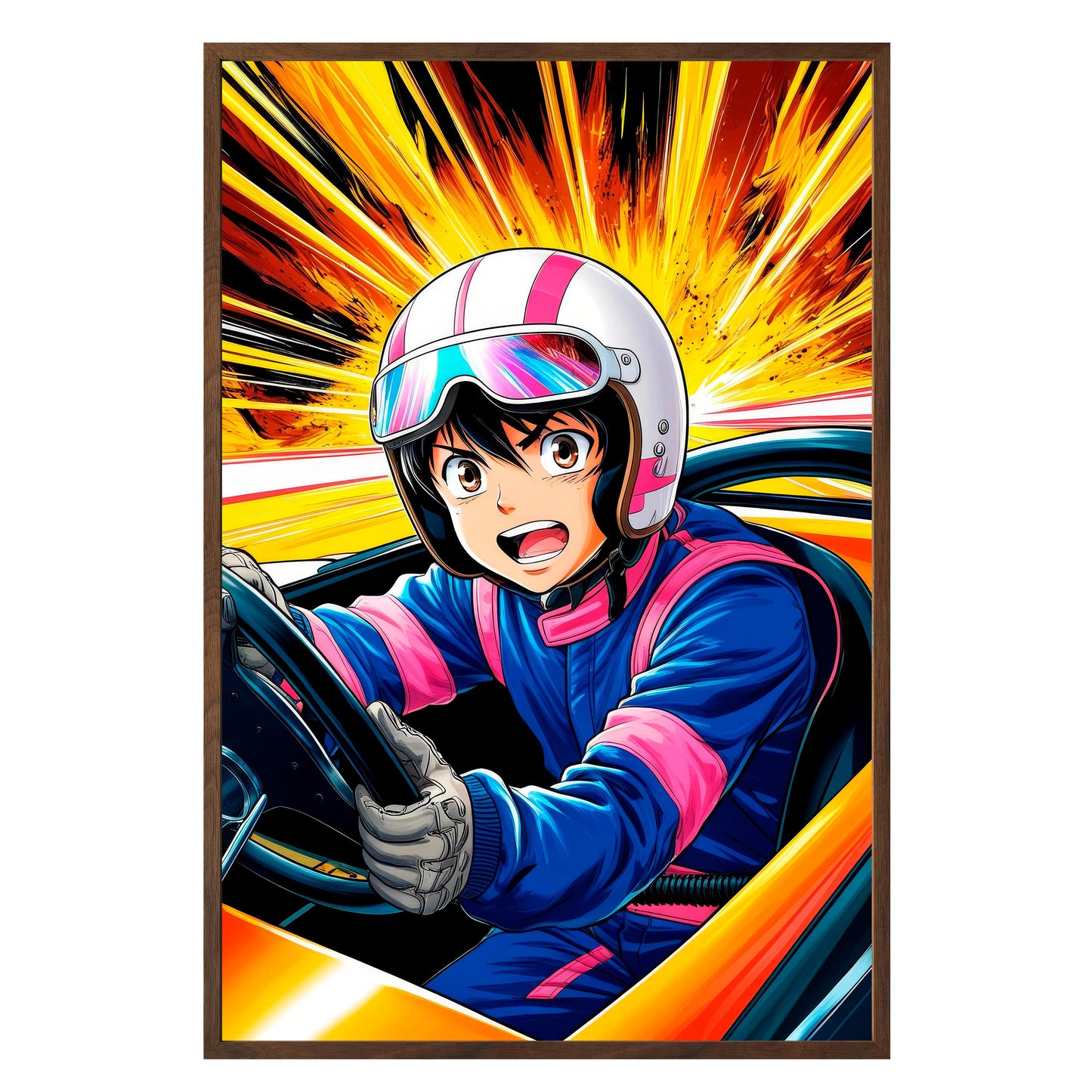 Blazing Racer Framed Print